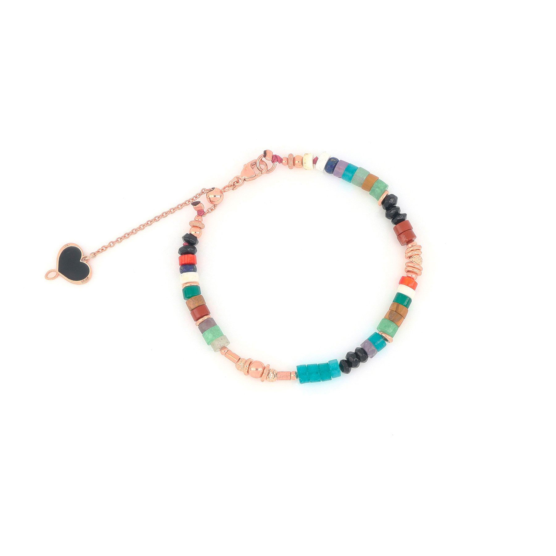 BRACCIALE PIETRE SCURE AMERICA - immagine 1
