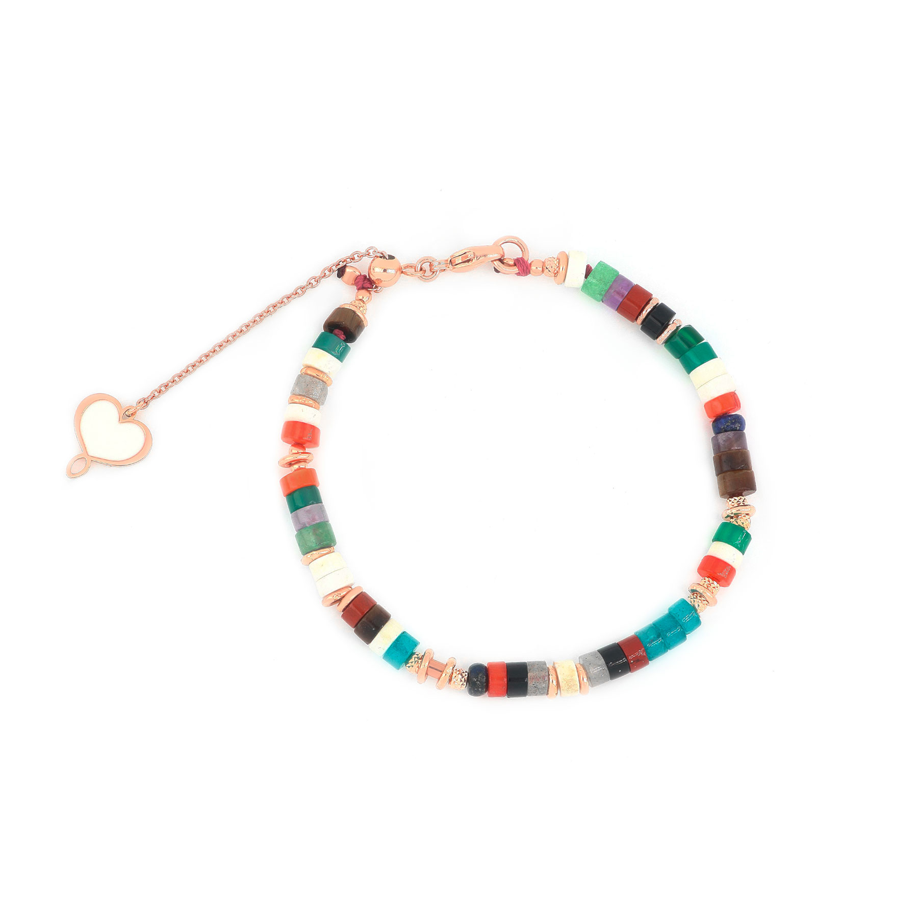 BRACCIALE PIETRE CHIARE MULTICOLOR AMERICA - immagine 1