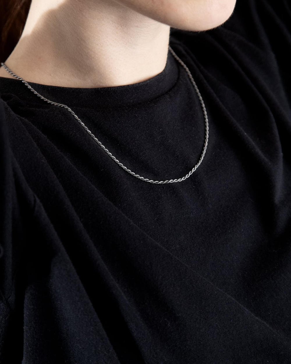collana-corda-040-in-argento indossata d