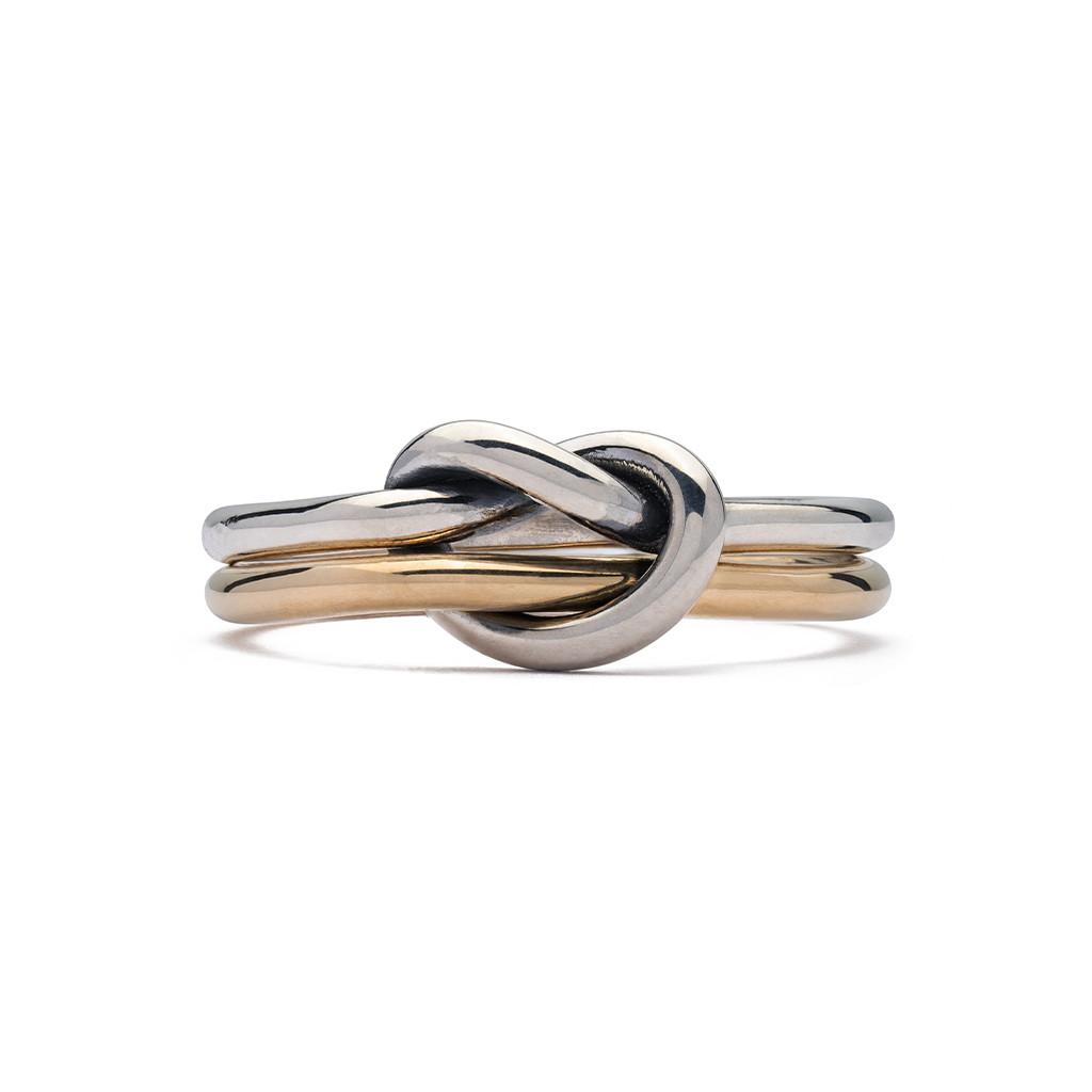 Vdl - Anello knot bond oro e argento - immagine 1