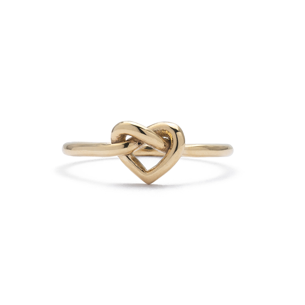 Vdl - Anello mini heart oro giallo 18kt "nodo ricordati di me" - immagine 1