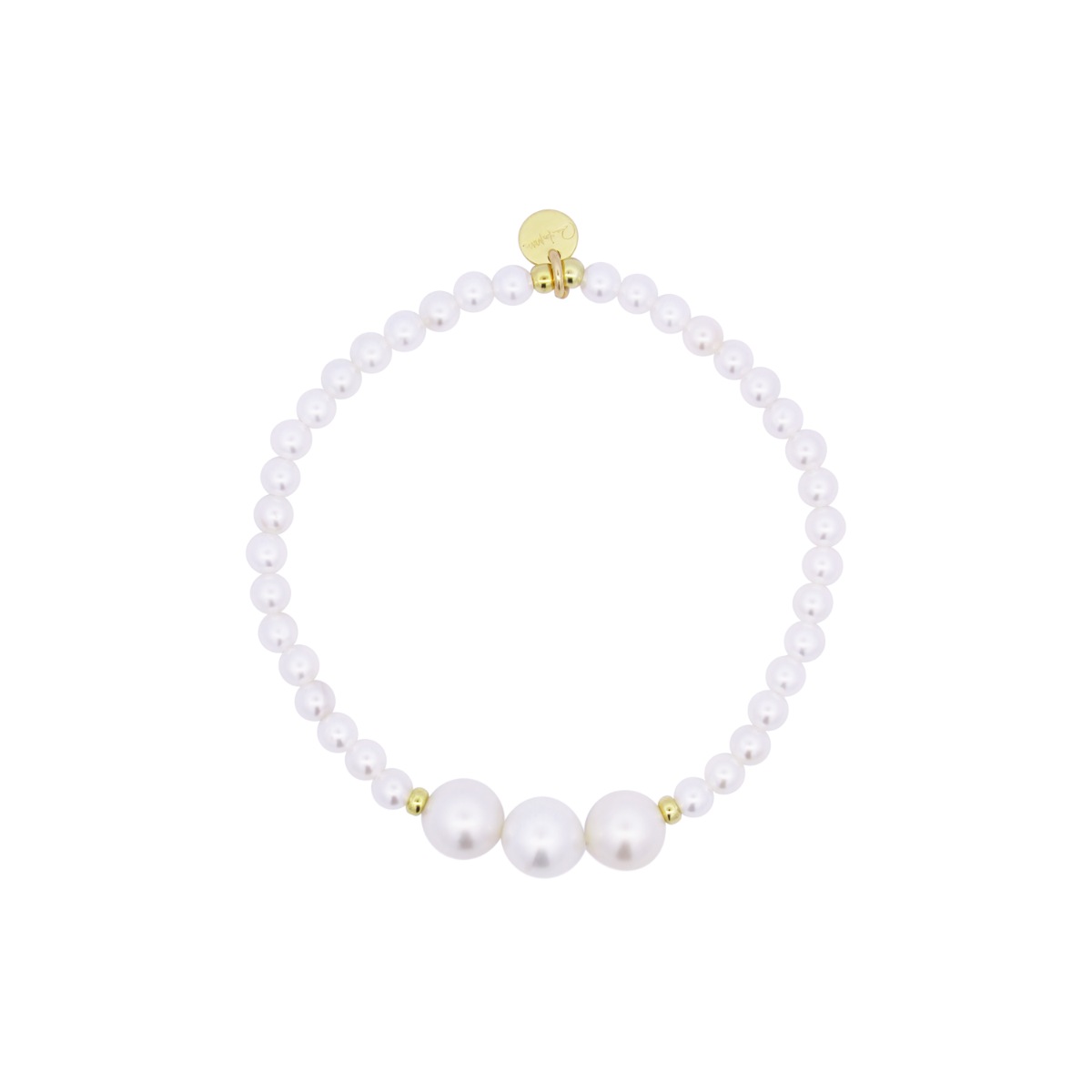 Rue des Mille - Bracciale elastico tre perle-WITHESIDE - immagine 1