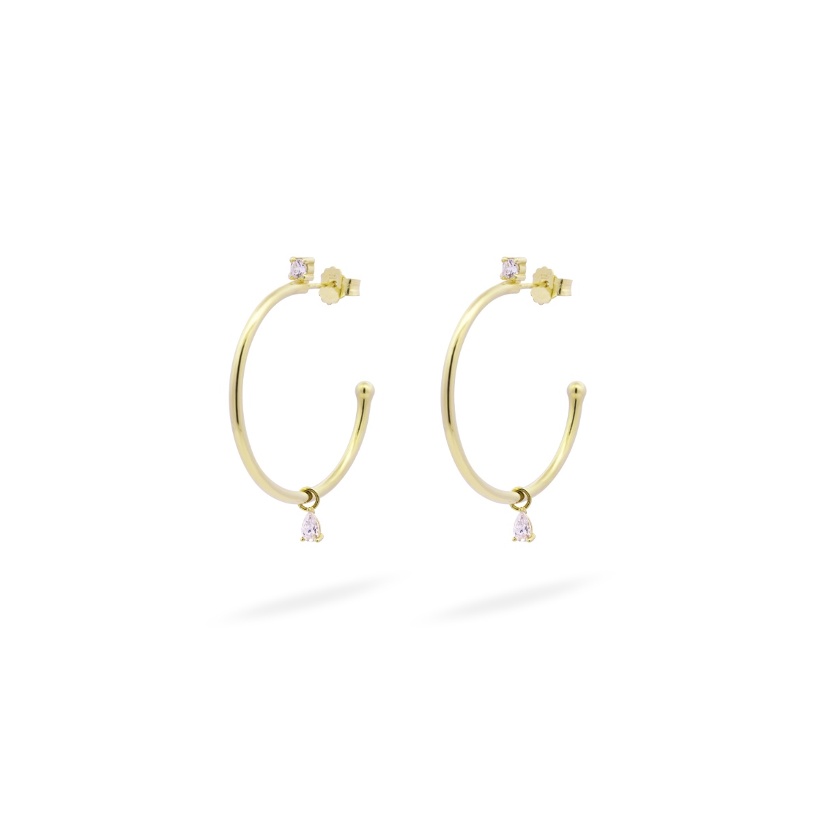 Rue des Mille - Orecchini cerchio filo mini drop pendente-shapes - immagine 1