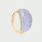 PDPaola - Anello agata dal Pizzo Blu Shell - Thumbnail Image 1