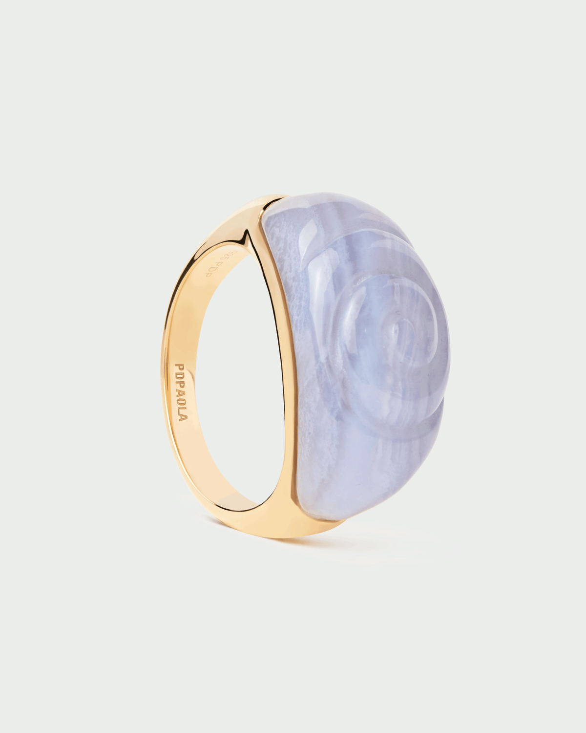 PDPaola - Anello agata dal Pizzo Blu Shell - immagine 1