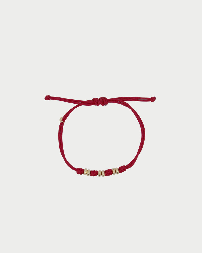 Rue des Mille – Bracciale Soft cord rondelle rosso