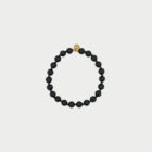 Rue des Mille - Bracciale Base Agata Nera e Zirconi Milky - Thumbnail Image 1