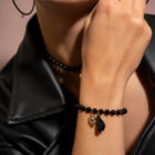 Rue des Mille - Bracciale Base Agata Nera e Zirconi Milky - Thumbnail Image 2