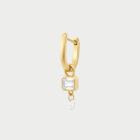 Rue Des Mille - Mono-Orecchino Hoop Emerald Drop - Thumbnail Image 1